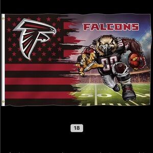 Falcons Themed Flag with Football Graphic 3 x 5 FT